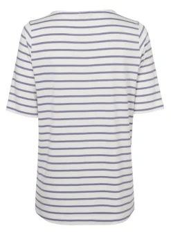 Zeitloses T-Shirt mit gestreiftem Allover-Muster